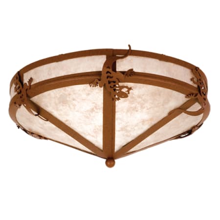Meyda Tiffany Gecko 2 Light 16" Wide Semi-Flush Ceiling Fixture Rust