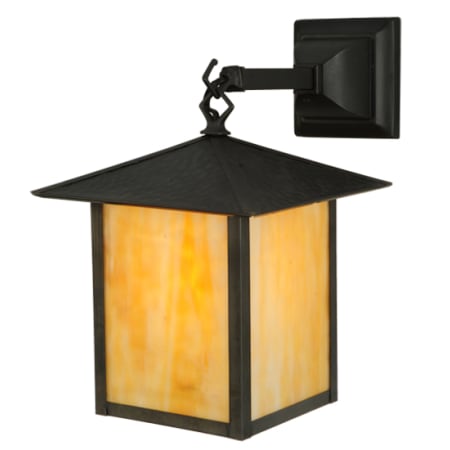 Meyda Tiffany Seneca Prime 14" Tall Wall Sconce Textured Black