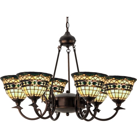 Meyda Tiffany Tiffany Roman 6 Light 32" Wide Chandelier with Tiffany Glass Shade Tiffany Glass