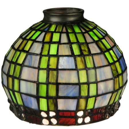 Meyda Tiffany 7" W Jeweled Basket Replacement Shade Green / Blue Clear