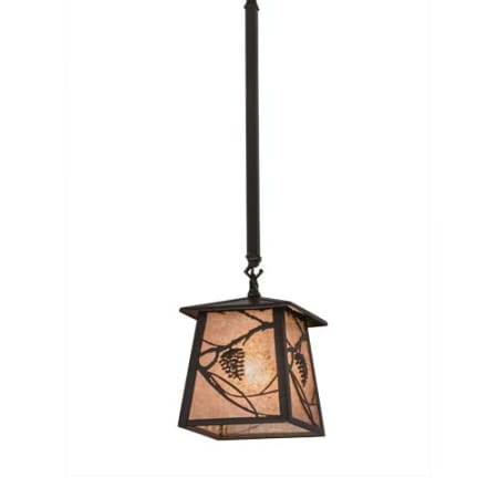 Meyda Tiffany Whispering Pines 11" Wide Pendant Timeless Bronze