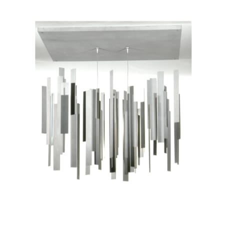 Meyda Tiffany Feng Shui 2 Light 51" Wide Semi-Flush Ceiling Fixture Brushed Aluminum