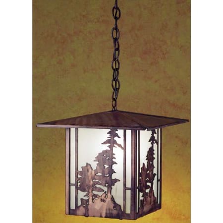 Meyda Tiffany Square Tall Pines 17" Wide Pendant Antique Copper