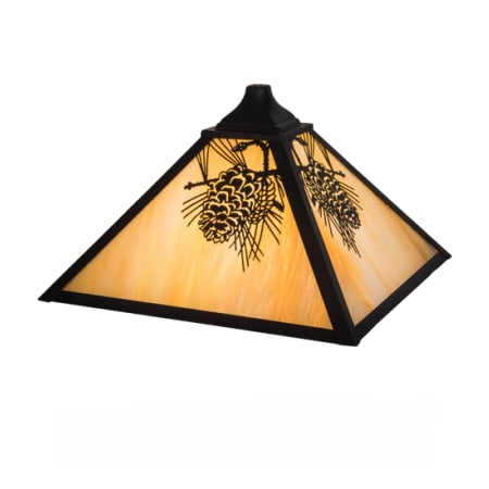Meyda Tiffany Winter Pine 8" Tall Lamp Shade Craftsman Brown