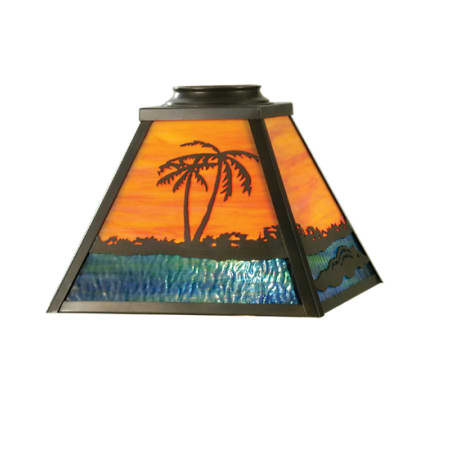 Meyda Tiffany Shade 8.5" Tall Lamp Shade Rust / Verdigris