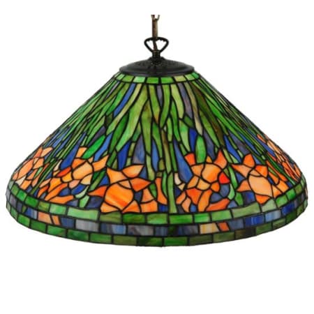 Meyda Tiffany Hanging Daffodil 20" Wide Pendant Mahogany Bronze