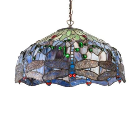 Meyda Tiffany Dragonfly 20" Wide Pendant Satin Brass