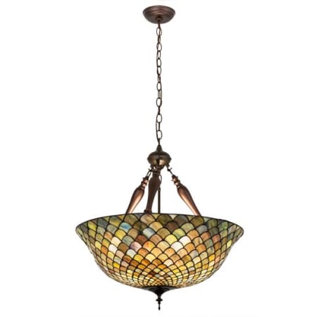 Meyda Tiffany Tiffany 3 Light 24" Wide Pendant Mahogany Bronze