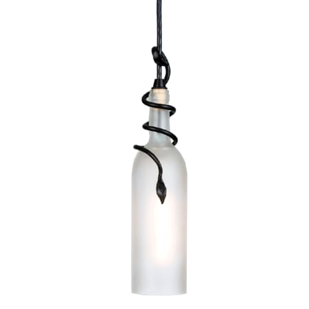 Meyda Tiffany 3" W Tuscan Vineyard Frosted White Wine Bottle Mini Pendant Clear