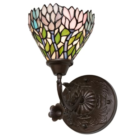 Meyda Tiffany 11" Tall Wall Sconce Mahogany Bronze