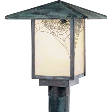 Meyda Tiffany Seneca 12" Tall Post Light Verdigris