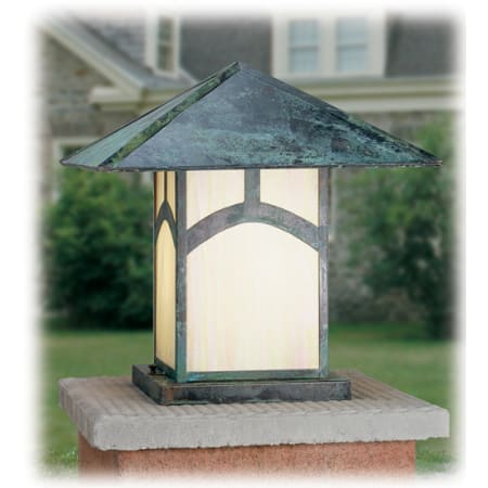 Meyda Tiffany Seneca 2 Light 18" Tall Post Light Craftsman Brown