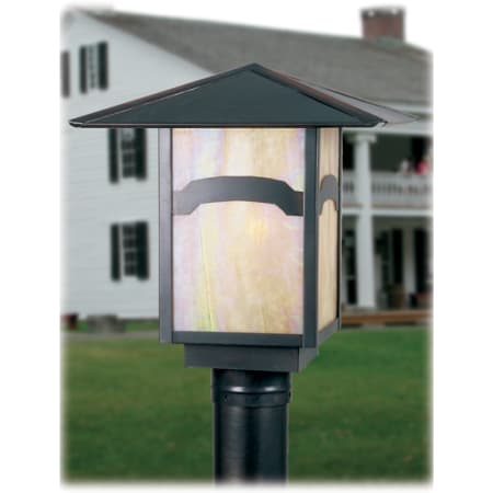 Meyda Tiffany Seneca 12" Tall Post Light Craftsman Brown