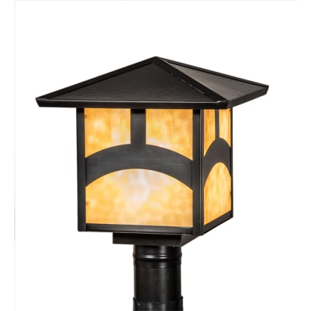 Meyda Tiffany Seneca 13" Tall Post Light Craftsman Brown