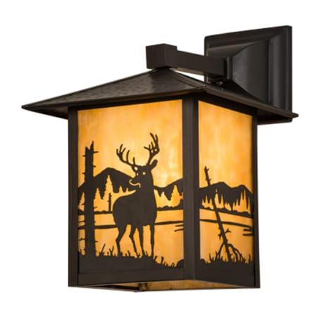 Meyda Tiffany 13" Tall Wall Sconce Craftsman Brown