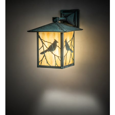 Meyda Tiffany Seneca 12" Tall Wall Sconce Verdigris