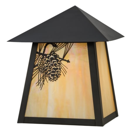 Meyda Tiffany Stillwater Winter Pine 13" Tall Wall Sconce Craftsman Brown