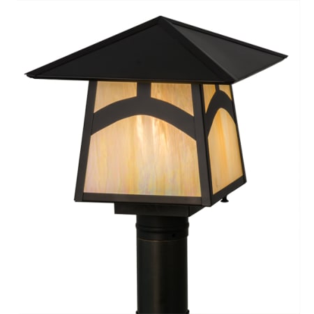 Meyda Tiffany Stillwater 12" Tall Post Light Craftsman Brown