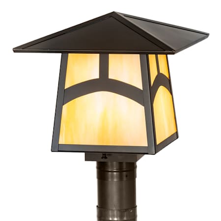 Meyda Tiffany Stillwater 12" Tall Post Light Craftsman Brown
