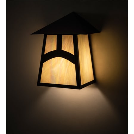 Meyda Tiffany Stillwater Hill Top 11" Tall Wall Sconce with Shade Craftsman Brown