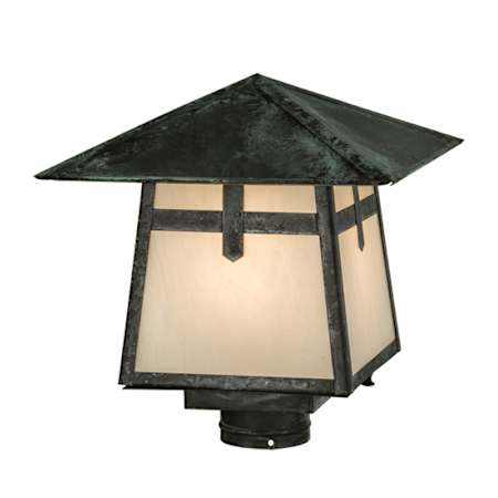 Meyda Tiffany Stillwater 13" Tall Post Light Verdigris