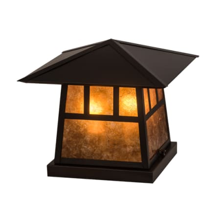 Meyda Tiffany Stillwater 2 Light 11" Tall Pier Mount Post Light Craftsman Brown