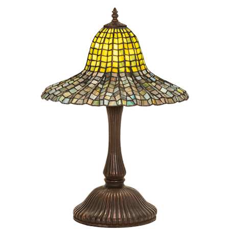 Meyda Tiffany 22" Tall Tiffany Table Lamp Mahogany Bronze