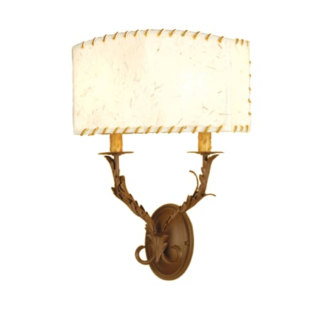 Meyda Tiffany 14.5" W Ranchero 2 Light Wall Sconce Rust