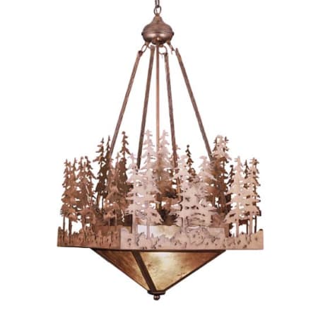 Meyda Tiffany Pine Lake 5 Light 42" Wide Pendant Antique Copper