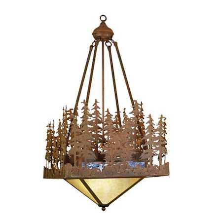 Meyda Tiffany Pine Lake 2 Light 23" Wide Pendant Rust