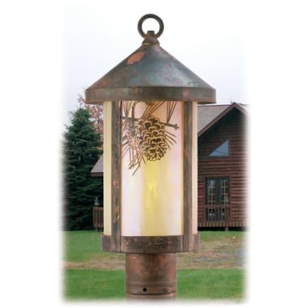 Meyda Tiffany Fulton 17" Tall Post Light Vintage Copper