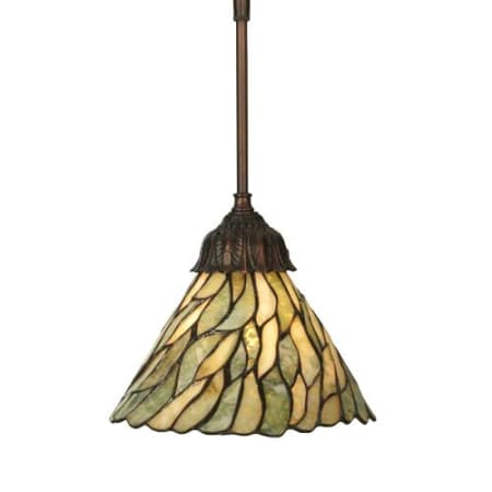 Meyda Tiffany Willow Jadestone 8" Wide Mini Pendant Bronze