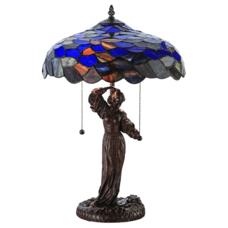 Meyda Tiffany Maxfield Parrish Museum 2 Light Accent Table Lamp Tiffany Glass