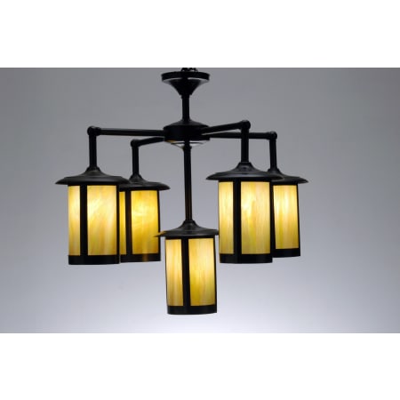Meyda Tiffany Fulton Prime 5 Light 30-1/2" Wide Chandelier with Yellow Acrylic Shade N/A