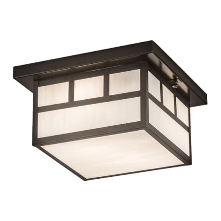 Meyda Tiffany Hyde Park Double Bar Mission 2 Light 17" Wide Flush Mount Square Ceiling Fixture - Craftsman Brown Finish Craftsman Brown