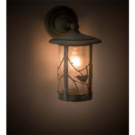 Meyda Tiffany Fulton Song Bird 13" Tall Wall Sconce Verdigris