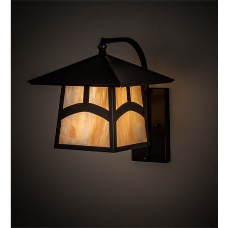 Meyda Tiffany Square Stillwater 16" Tall Wall Sconce Craftsman Brown