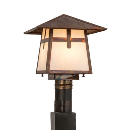 Meyda Tiffany Stillwater 12" Tall Post Light Antique Copper
