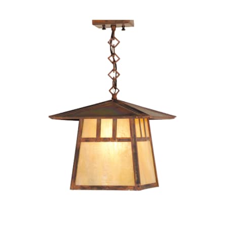 Meyda Tiffany 12" Square Stillwater Double Bar Mission Ceiling Pendant Vintage Copper