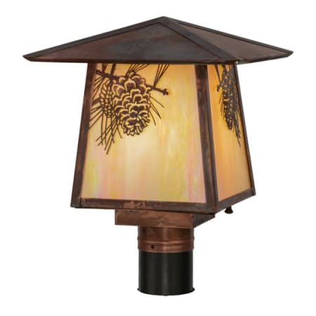 Meyda Tiffany Stillwater 13" Tall Post Light Vintage Copper