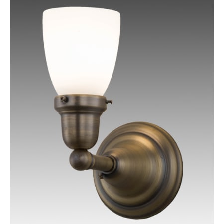 Meyda Tiffany Revival Oyster Bay Goblet 10" Tall Wall Sconce with Shade Antique Brass