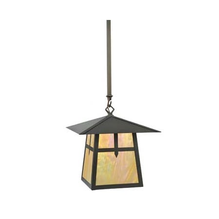 Meyda Tiffany Stillwater Cross Mission 17" Wide Pendant Craftsman Brown