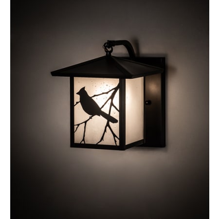 Meyda Tiffany Seneca Song Bird 13" Tall Wall Sconce Craftsman Brown