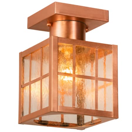 Meyda Tiffany Hudson 9" Wide Semi-Flush Square Ceiling Fixture Copper