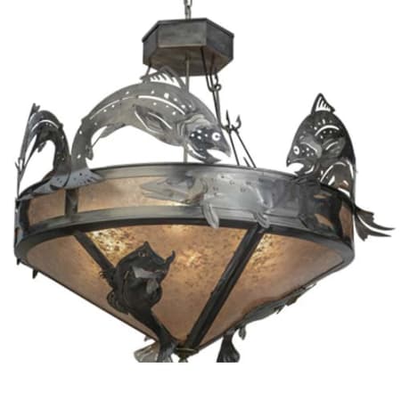 Meyda Tiffany Catch of the Day 6 Light 39" Wide Pendant Steel
