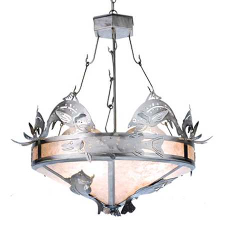 Meyda Tiffany Catch of the Day 6 Light 30" Wide Pendant Steel