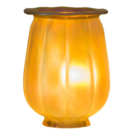 Meyda Tiffany Revival 5.5" Tall Lamp Shade X Gold Irid Squash