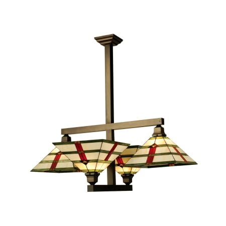Meyda Tiffany Prairie Arrowhead 4 Light 38" Wide Chandelier with Tiffany Glass Shade Bronze
