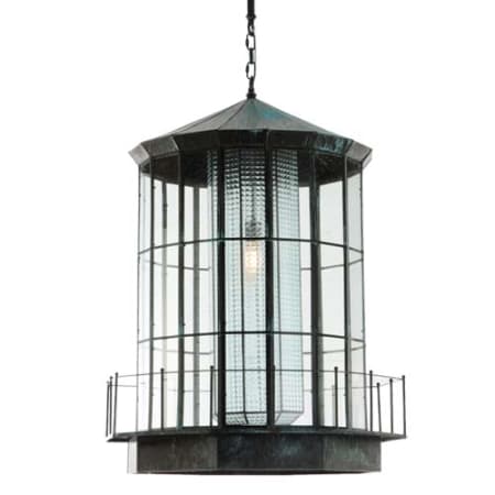 Meyda Tiffany Lighthouse 29" Wide Pendant Verdigris
