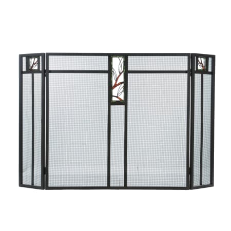 Meyda Tiffany 52" W X 34" H Pine Branch Glass Fireplace Screen Wrought Iron Mesh